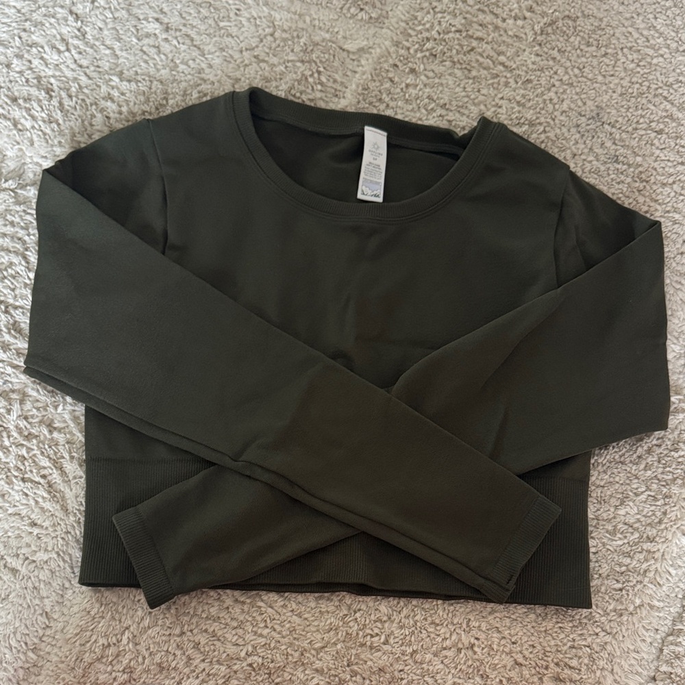 Aerie Long Sleeve Tee - Dark Green